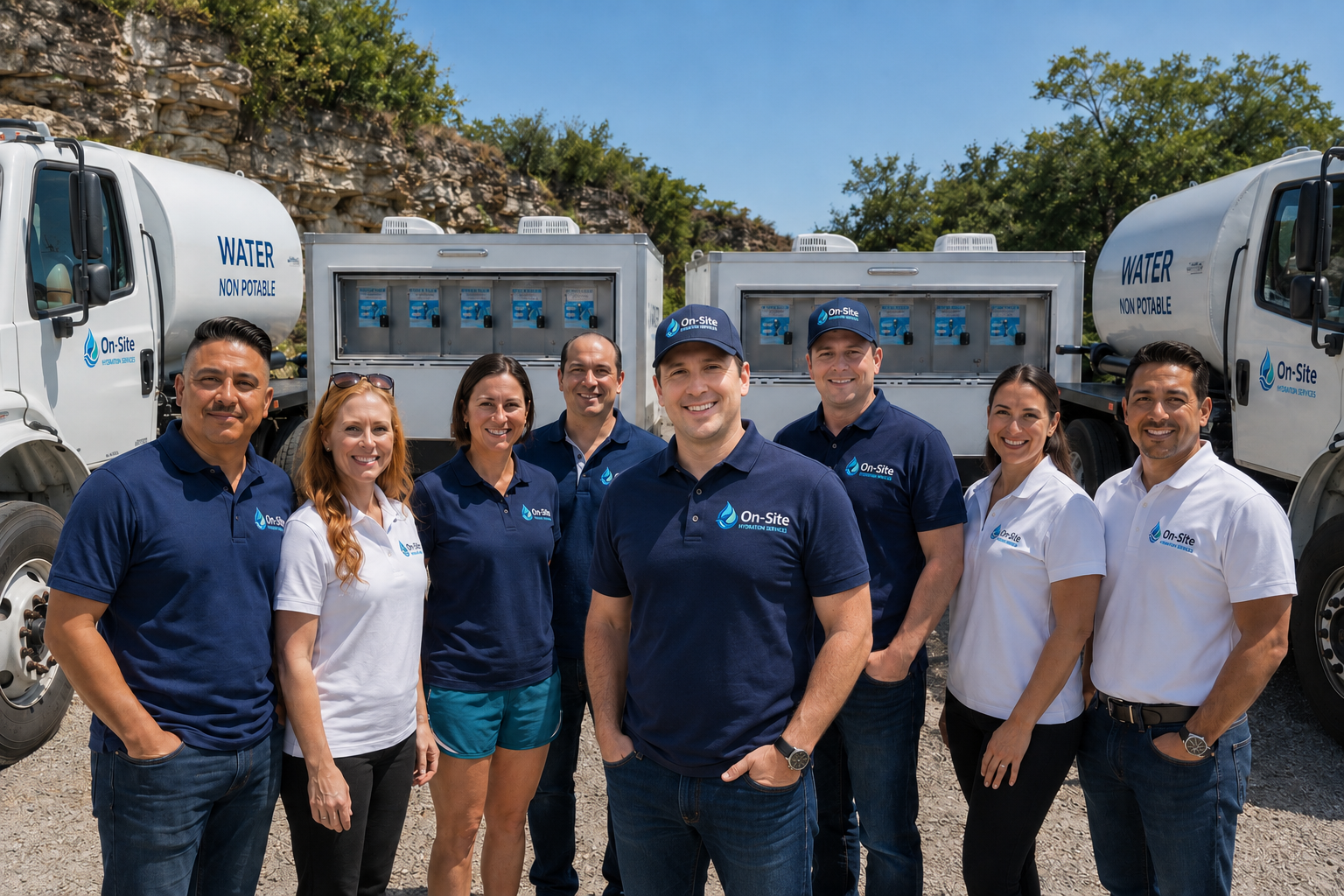 On-Site Hydration Services California team delivering Signature Series water station