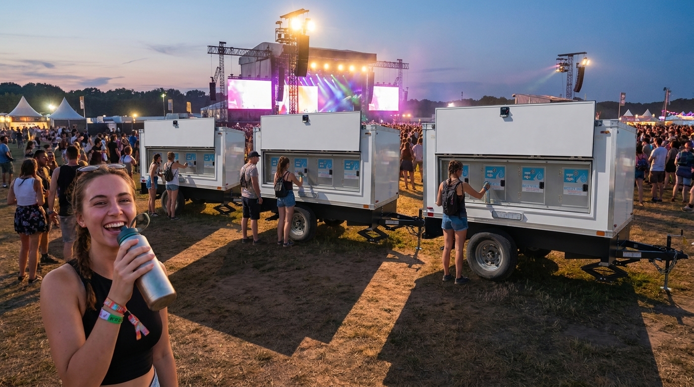 Chilled water trailer staged for work around Downtown / Shattuck, Berkeley