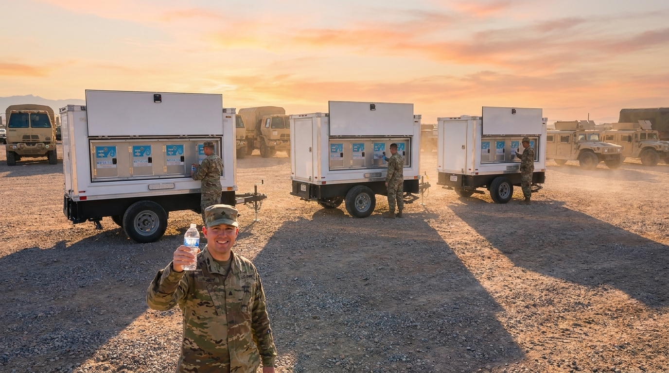 Water station trailer working Tacoma