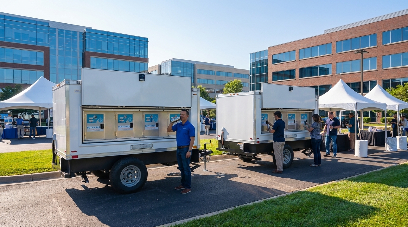 Chilled water station staged for Seattle