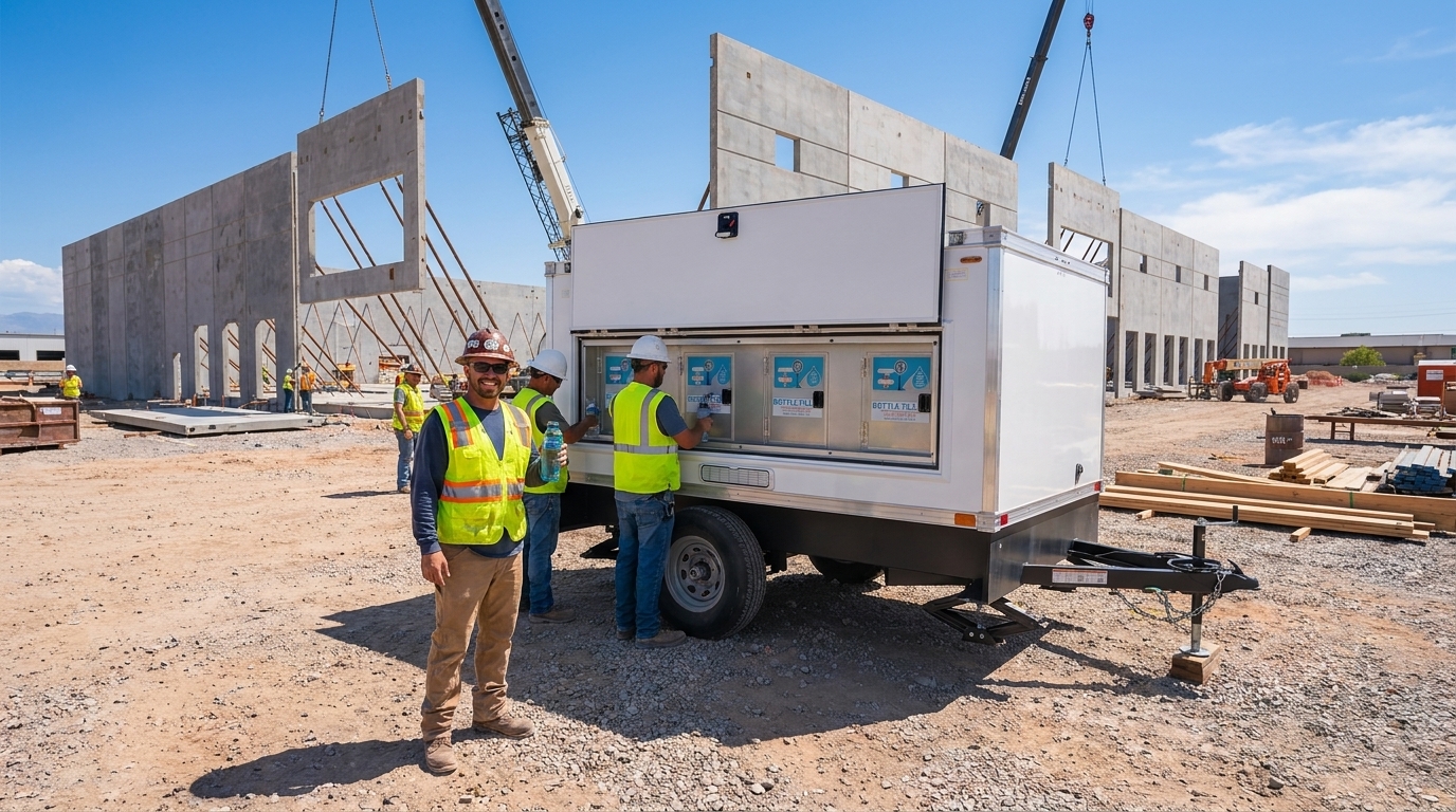 Water station trailer working Austin