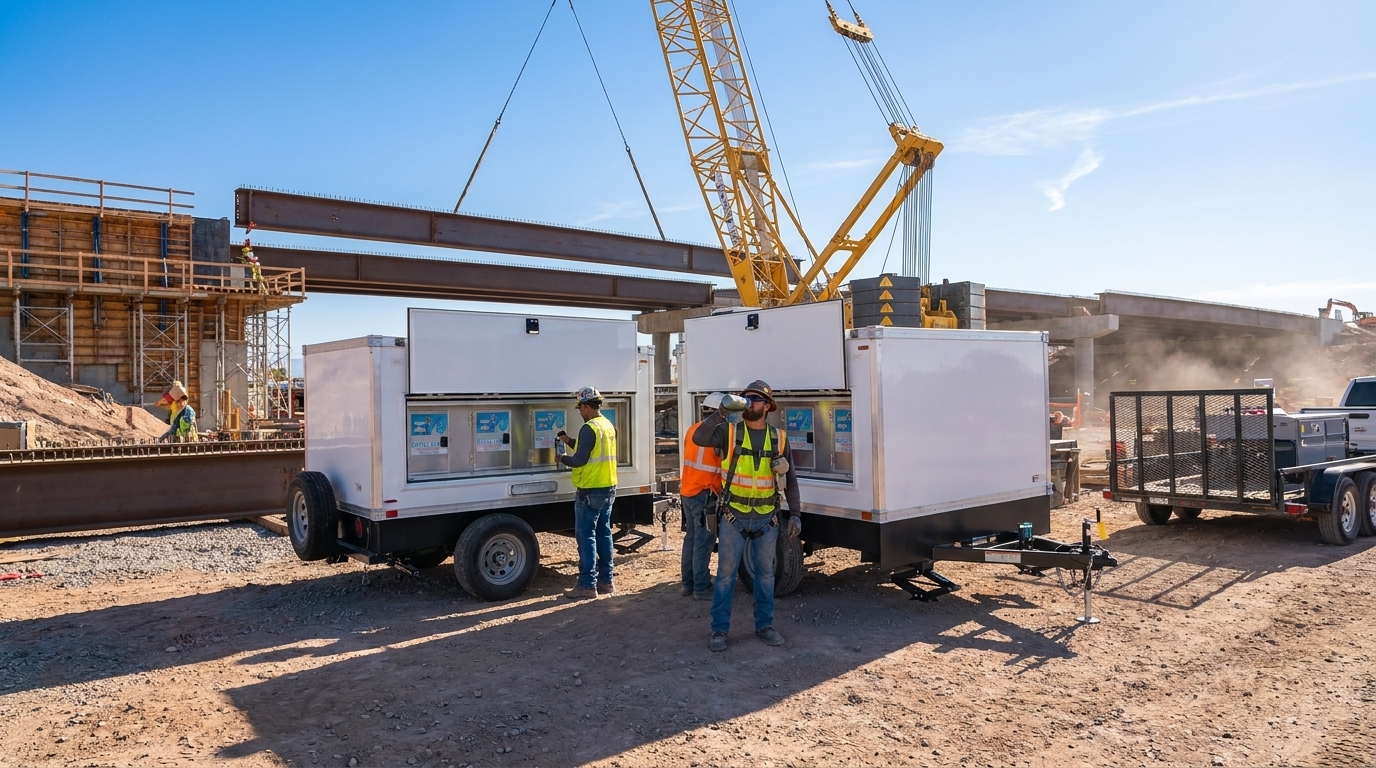 Water station trailer working Denver