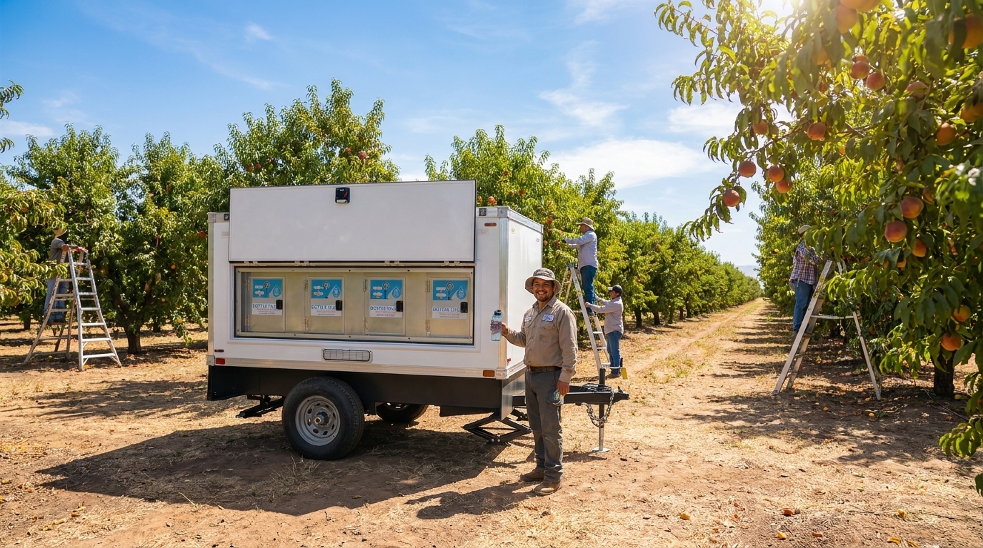 Mobile water station trailer ready for delivery